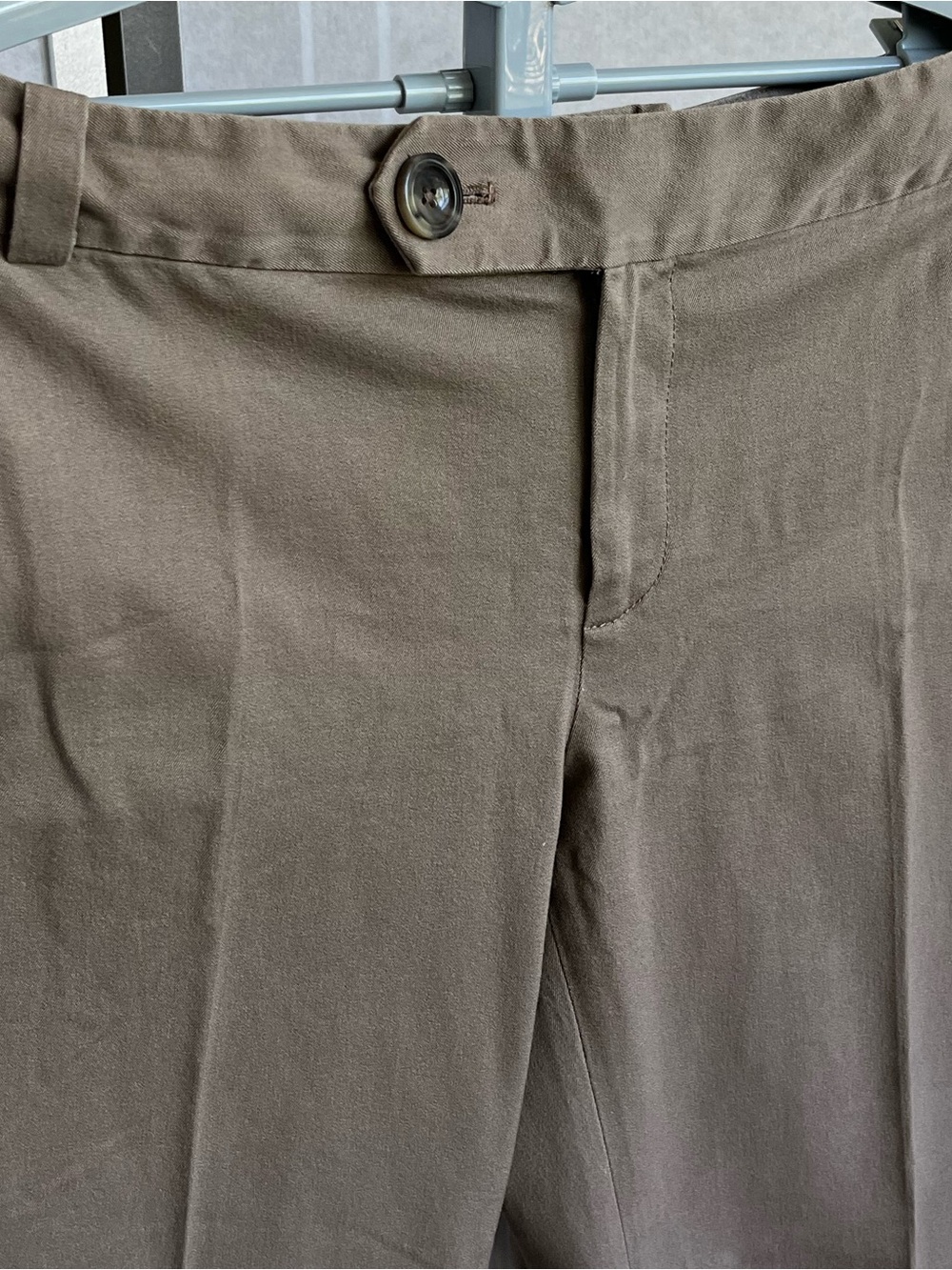 Eddie Bauer Relaxed Straight Leg Pants Taupe Khaki Size 12 Work Casual